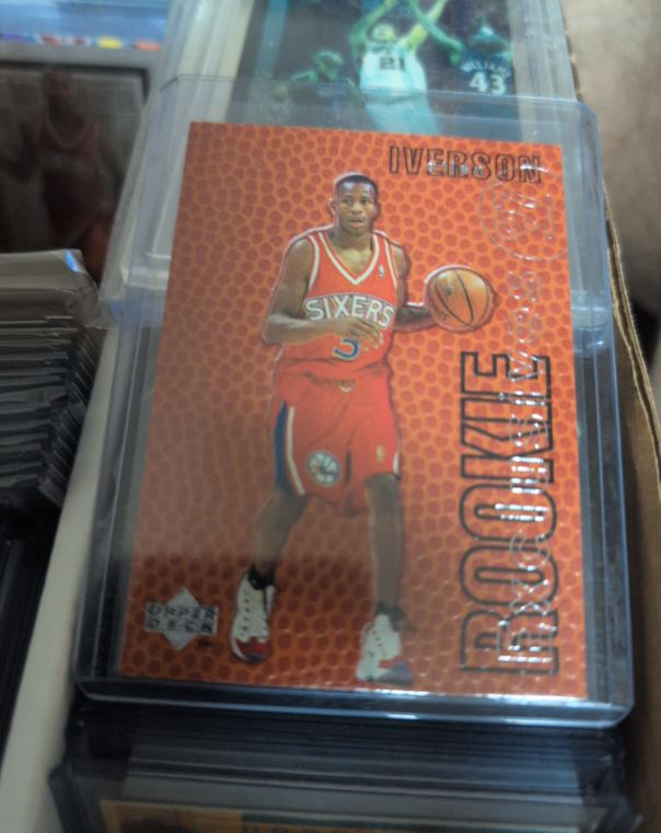 1996-97 Upper Deck Rookie Exclusives #R1 Allen Iverson — front