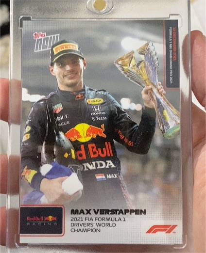 2021 Topps Now #080 Max Verstappen FIA Formula 1 World Champion — front
