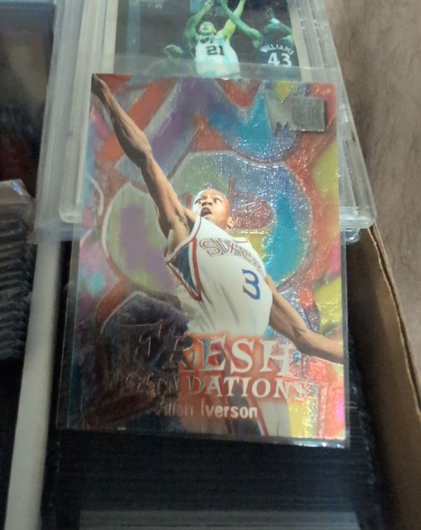 1996-97 Fleer Metal #236 Allen Iverson Fresh Foundations Rookie Card — front