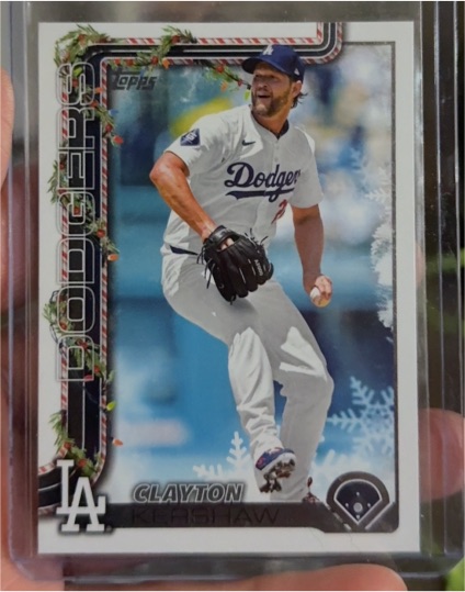 2025 Topps Holiday #H126 Clayton Kershaw — front