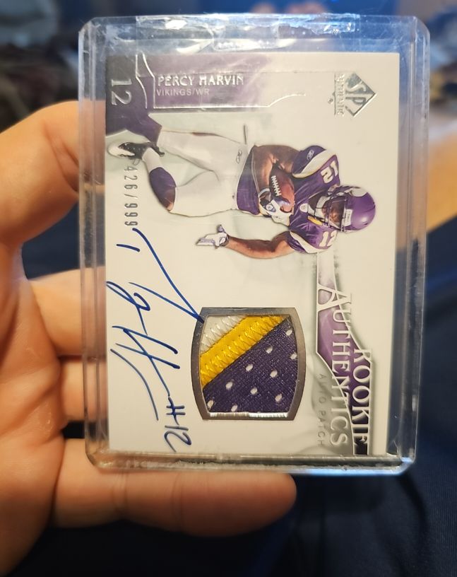 2009 Upper Deck SP Authentic #12 Percy Harvin Rookie Authentics Auto Patch — front