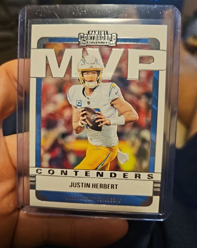 2022 Panini Contenders #MVP-JHE Justin Herbert MVP Contenders — front