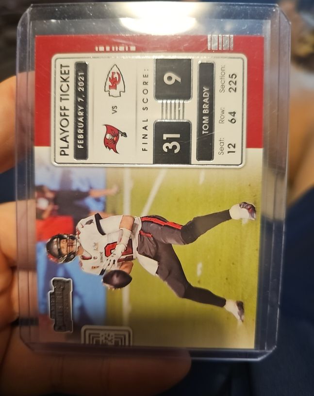 2021 Panini Contenders Playoff Tickets #PLT-TOB Tom Brady — front