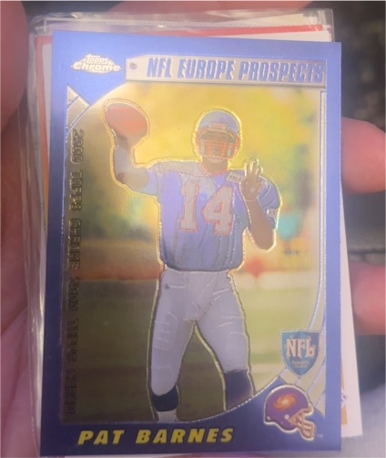 2000 Topps Chrome NFL Europe Prospects Pat Barnes — front