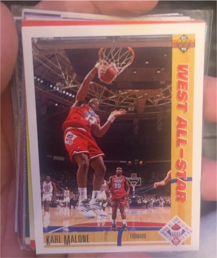 1991-92 Upper Deck #51 Karl Malone West All-Star — front