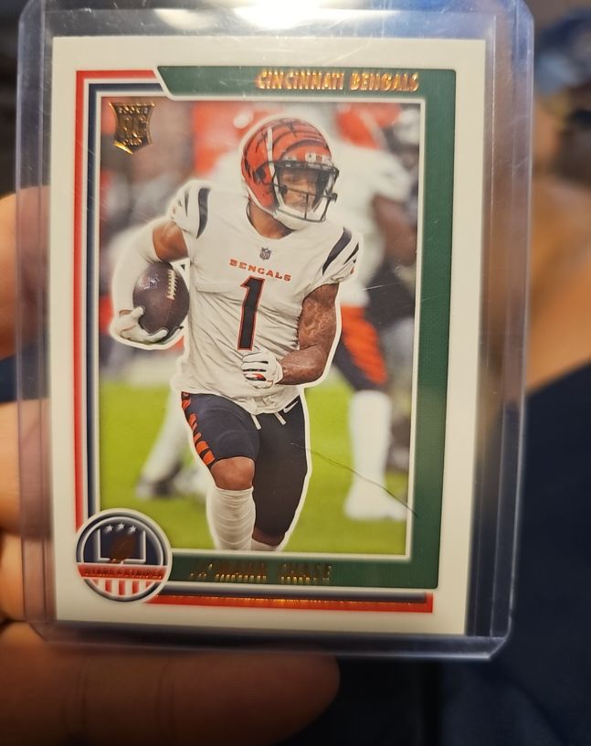 2021 Panini Chronicles Stars & Stripes #STS-JCH Ja'Marr Chase — front