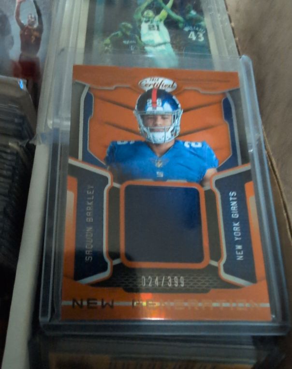 2018 Panini Certified #1 Saquon Barkley New Generation Patch Orange — front