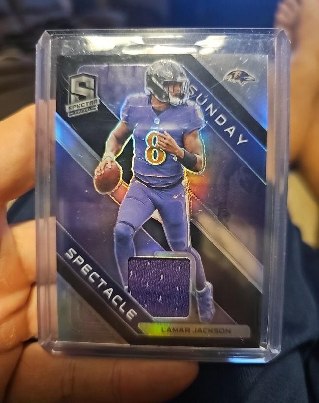2023 Panini Spectra Sunday Spectacle #SS-LJA Lamar Jackson — front