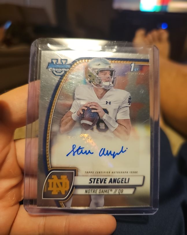 2024 Bowman University Chrome #PA-SAN Steve Angeli — front