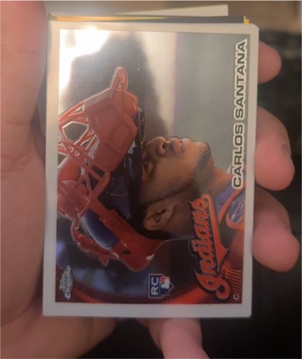 2010 Topps Chrome #198 Carlos Santana — front