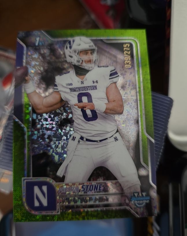 2025 Bowman University Chrome #198 Preston Stone — front
