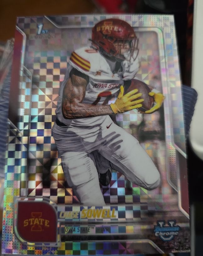 2025 Bowman Chrome University #123 Chase Sowell — front