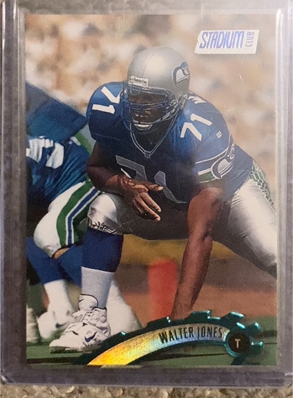 1996 Stadium Club #T Walter Jones — front