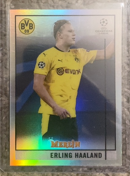 2020-21 Topps Merlin Chrome UEFA #65 Erling Haaland Borussia Dortmund — front