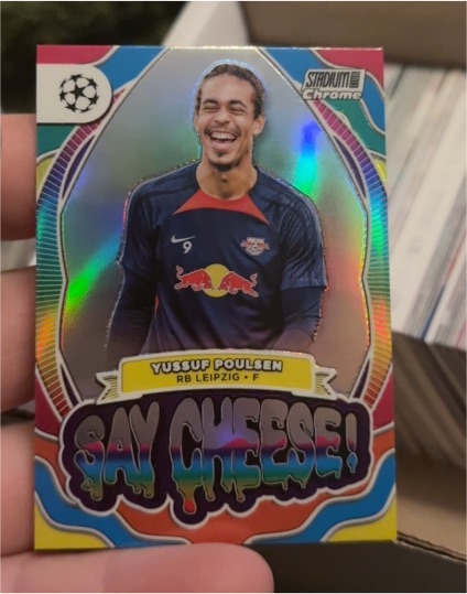 2023-24 Topps Stadium Club Chrome UEFA #SC-YP Yussuf Poulsen Say Cheese! — front