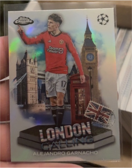 2023-24 Topps Chrome UEFA #LC-9 Alejandro Garnacho London Calling — front