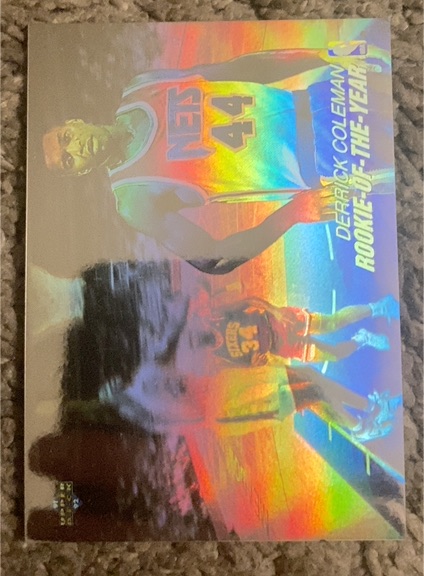 1991-92 Upper Deck #AW7 Derrick Coleman Rookie of the Year — front