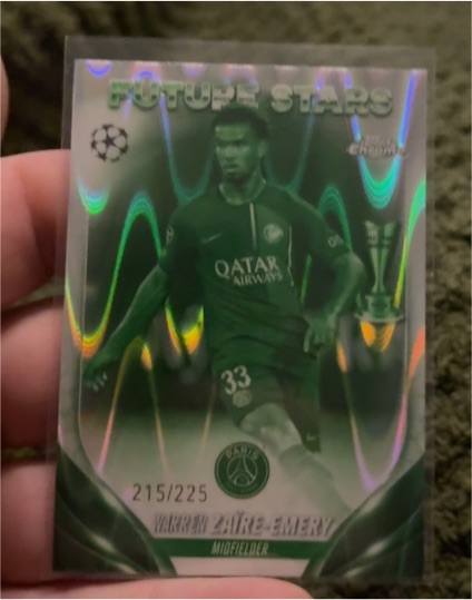 2023-24 Topps Chrome UEFA #159 Warren Zaïre-Emery Night Vision Ray Wave — front