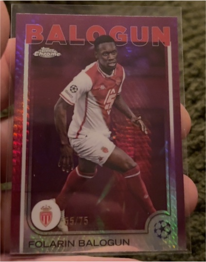 2024-25 Topps Chrome UEFA Club Competitions #21 Folarin Balogun — front