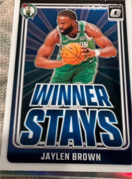 2024-25 Donruss Optic #7 Jaylen Brown Winner Stays — front