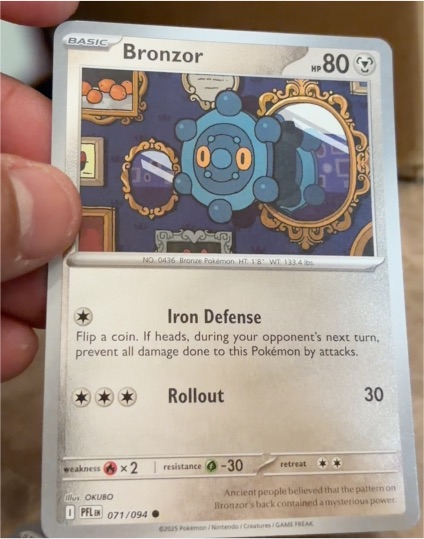 2025 Pokemon ME02: Phantasmal Flames #071 Bronzor — front