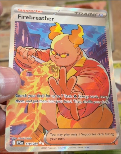 2025 Pokémon TCG ME02: Phantasmal Flames #119 Firebreather — front