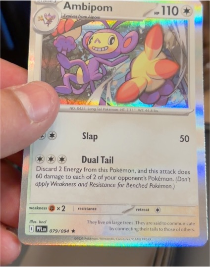 2025 Pokemon ME02 Phantasmal Flames #079 Ambipom — front