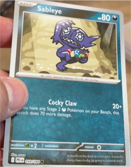 2025 Pokémon Phantasmal Flames #059 Sableye — front