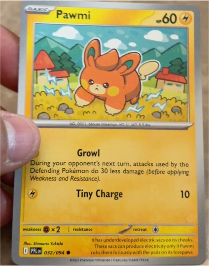 2025 Pokémon ME02: Phantasmal Flames #032 Pawmi — front