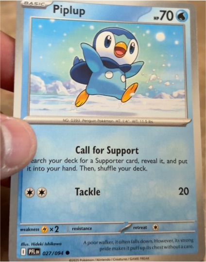 2025 Pokémon ME02: Phantasmal Flames #027 Piplup — front