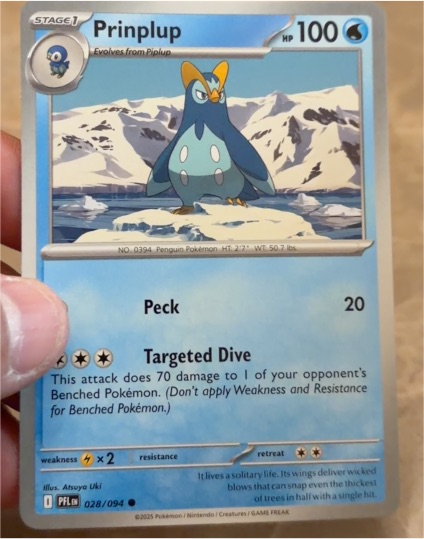 2025 Pokémon ME02 Phantasmal Flames #028 Prinplup — front