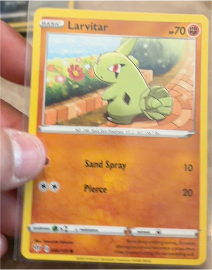 2020 Pokémon Sword & Shield Darkness Ablaze #086 Larvitar — front