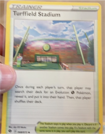 2020 Pokémon Champion's Path #68 Turffield Stadium — front