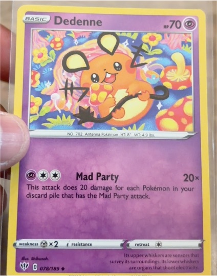 2020 Pokémon Sword & Shield Darkness Ablaze #078 Dedenne — front