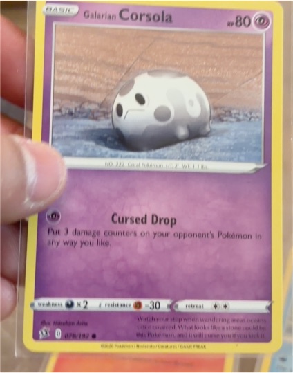 2020 Pokémon Rebel Clash #078 Galarian Corsola — front
