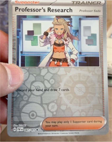 2023 Pokémon Scarlet & Violet Paldean Fates #087 Professor's Research (Sada) — front