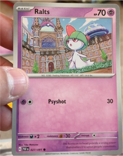 2024 Pokémon Paldean Fates #027 Ralts — front