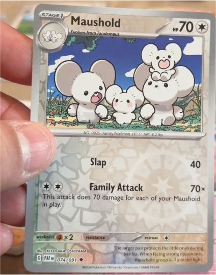 2024 Pokémon Paldean Fates #074 Maushold — front