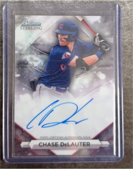 2023 Bowman Sterling Prospect Autographs #PA-CD Chase DeLauter — front