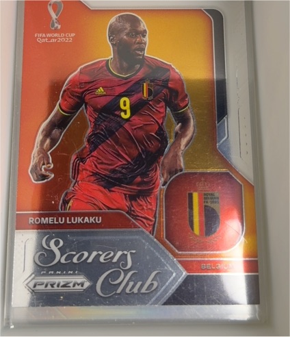 2022 Panini Prizm World Cup Qatar Scorers Club #25 Romelu Lukaku — front