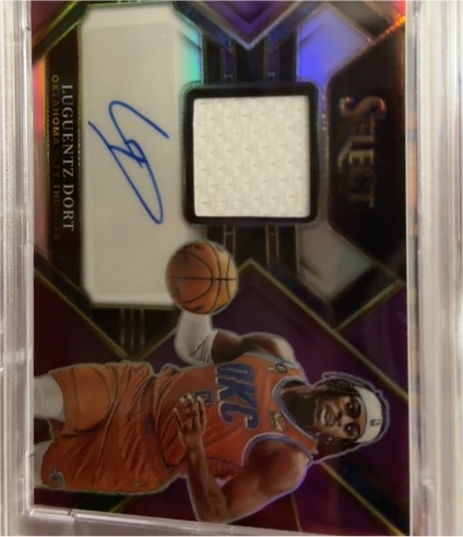 2021 Panini Select Luguentz Dort Rookie Patch Auto — front