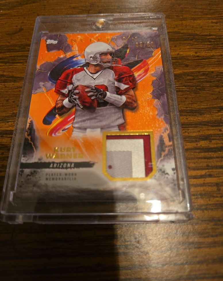 2024 Topps Inception Kurt Warner Player Worn Memorabilia Patch — front