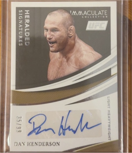 2021 Panini Immaculate Collection UFC Heralded Signatures #HS-DH Dan Henderson — front