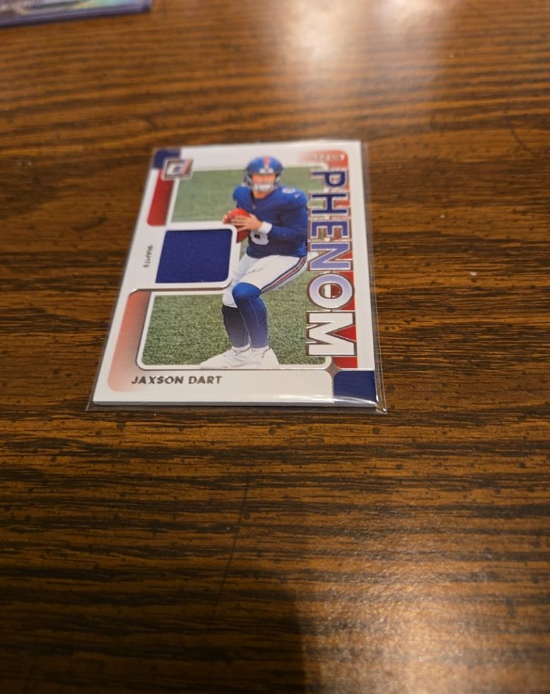 2025 Panini Donruss #RPJ-JDT Jaxson Dart Rookie Phenom Jersey Patch — front