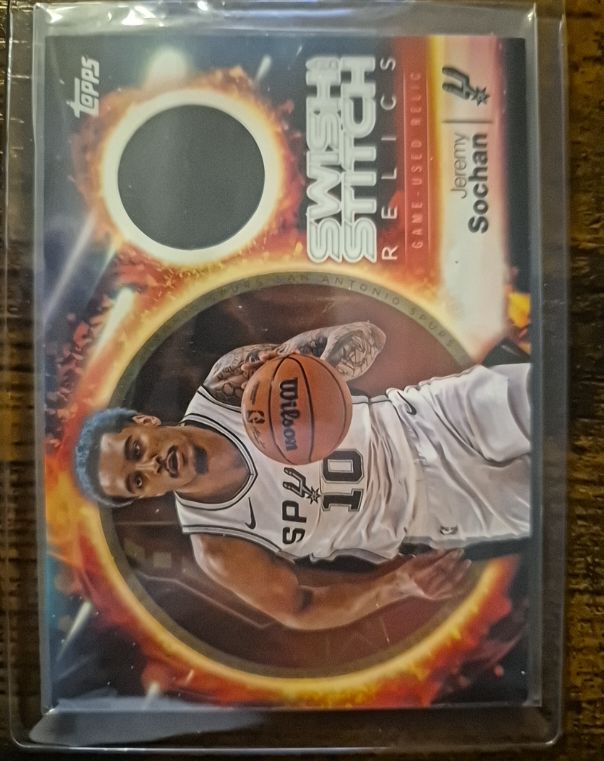 2025-26 Topps #SST-JS Jeremy Sochan Swish Stitch Relics — front