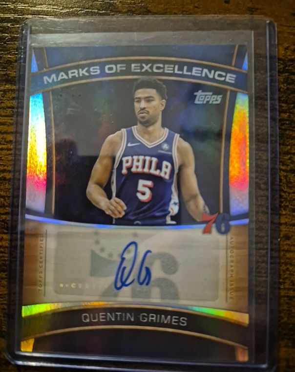 2025-26 Topps Basketball Marks of Excellence Quentin Grimes Auto — front