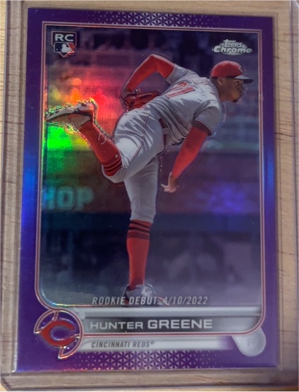 2022 Topps Chrome Update #USC93 Hunter Greene — front