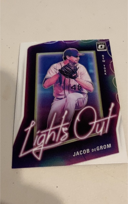 2021 Donruss Optic Lights Out #LO7 Jacob deGrom — front