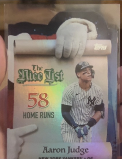 2025 Topps Holiday #MNL-3 Aaron Judge Making The Nice List — front