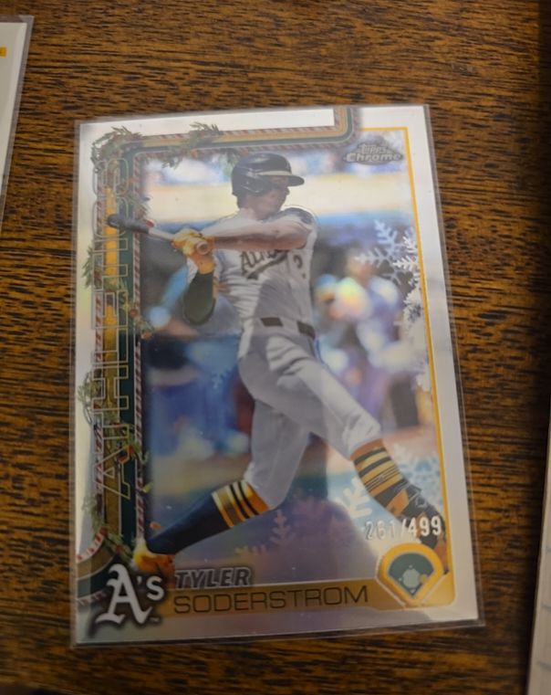 2025 Topps Holiday #H32 Tyler Soderstrom — front